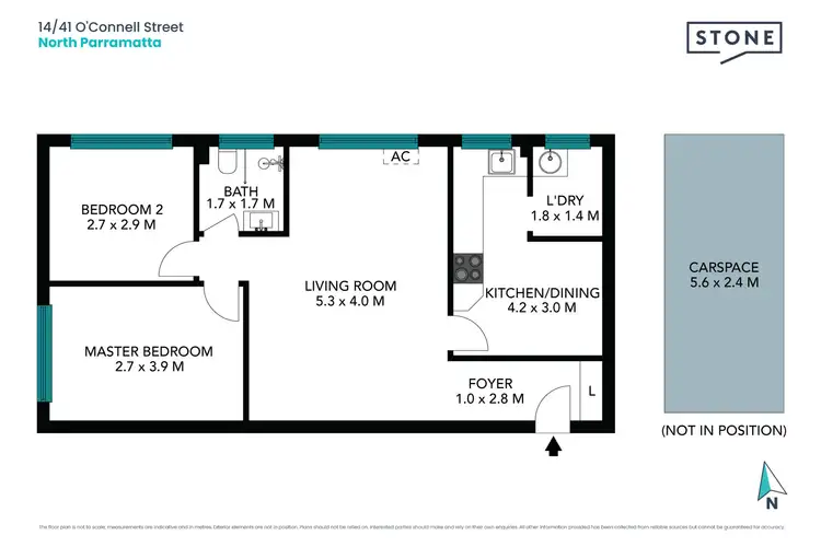 Floorplan of Homely apartment listing, 14/41 O'Connell Street, North Parramatta NSW 2151