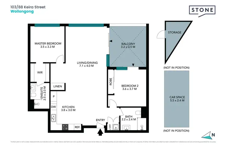 Floorplan of Homely apartment listing, 103/88 Keira Street, Wollongong NSW 2500