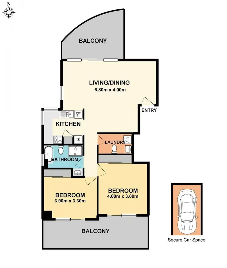 Floorplan of Homely apartment listing, 10/14-18 Mansfield Avenue, Caringbah NSW 2229