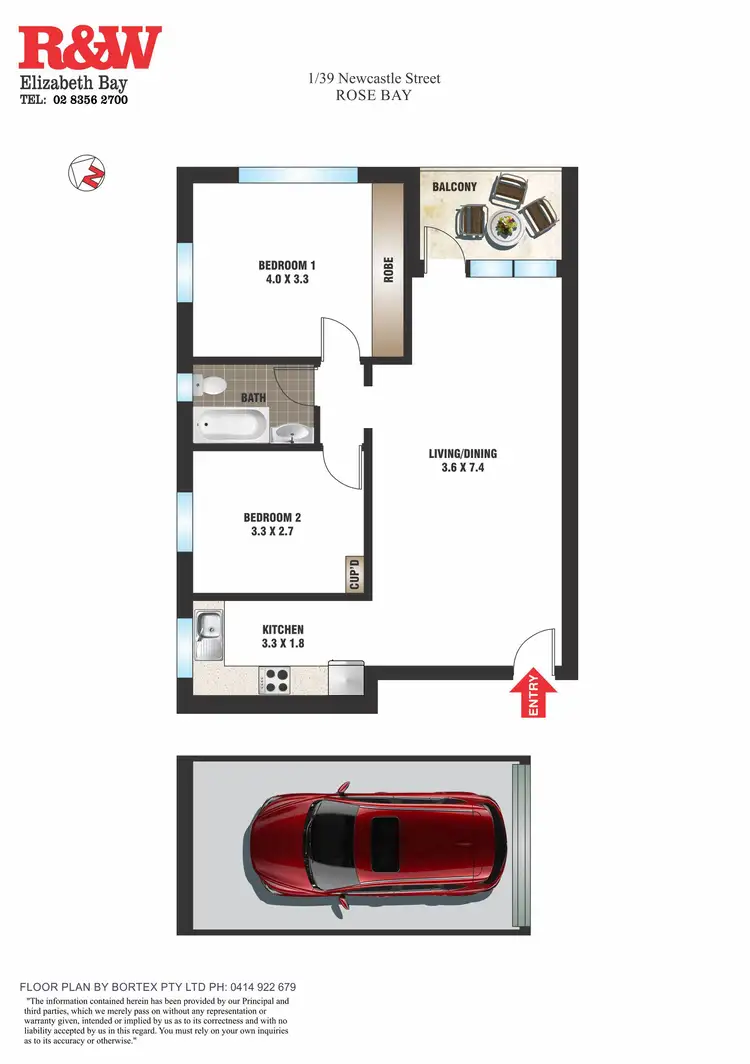 Floorplan of Homely apartment listing, 1/39 Newcastle Street, Rose Bay NSW 2029