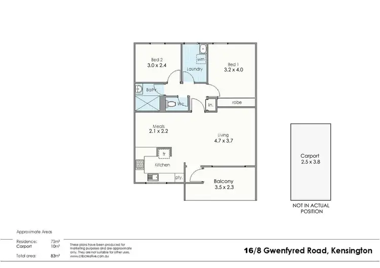Floorplan of Homely unit listing, 16/8 Gwenyfred Road, Kensington WA 6151