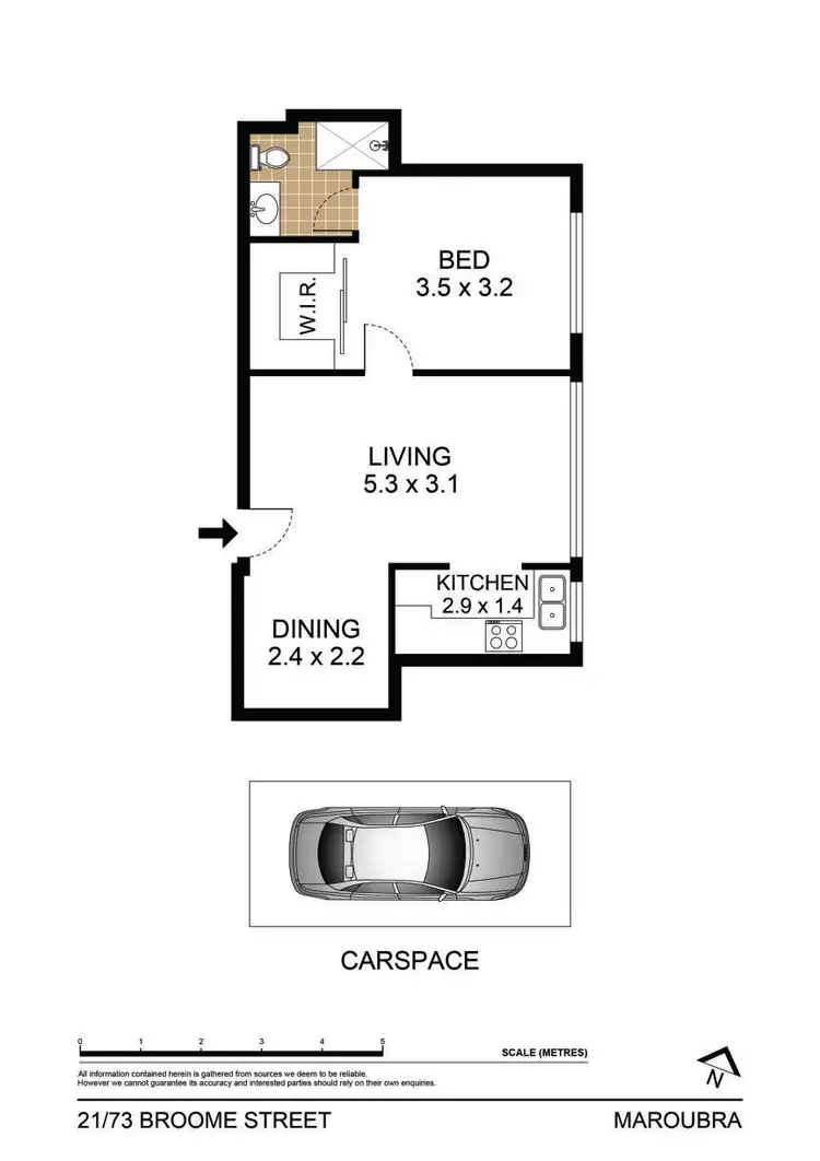 Floorplan of Homely apartment listing, 21/73 Broome Street, Maroubra NSW 2035