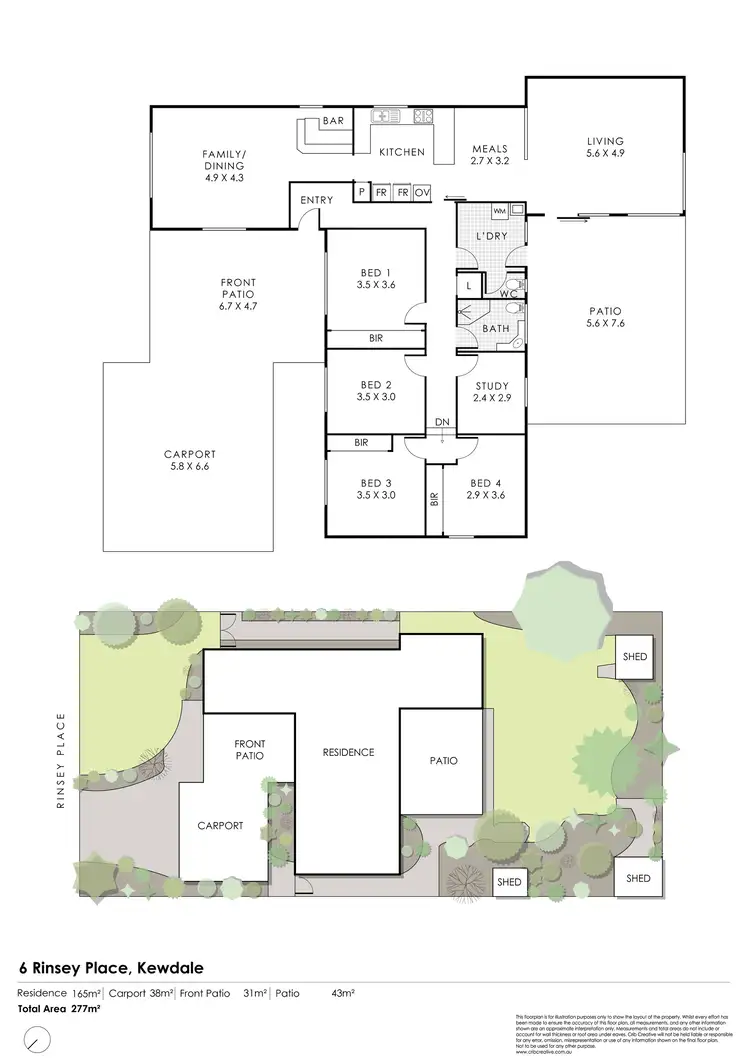 Floorplan of Homely house listing, 6 Rinsey Place, Kewdale WA 6105