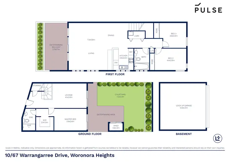 Floorplan of Homely townhouse listing, 10/67 Warrangarree Drive, Woronora Heights NSW 2233