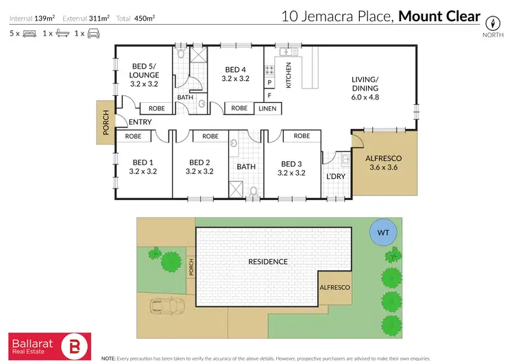 Floorplan of Homely house listing, 10 Jemacra Place, Mount Clear VIC 3350