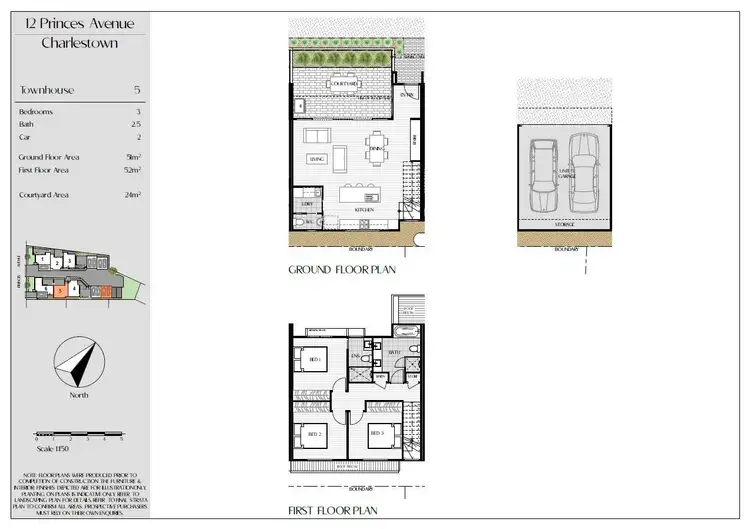 Floorplan of Homely townhouse listing, 5/12 Princes Avenue, Charlestown NSW 2290