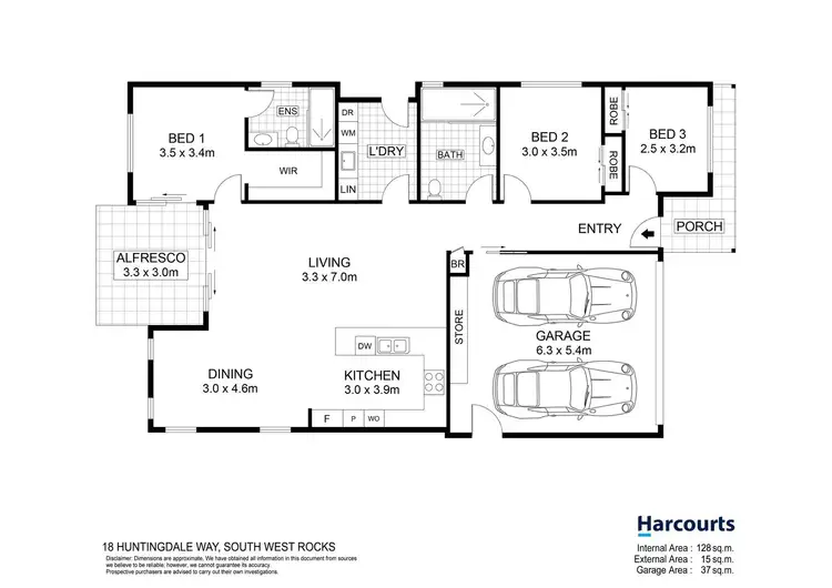 Floorplan of Homely retirement listing, 18 Huntingdale Way, South West Rocks NSW 2431