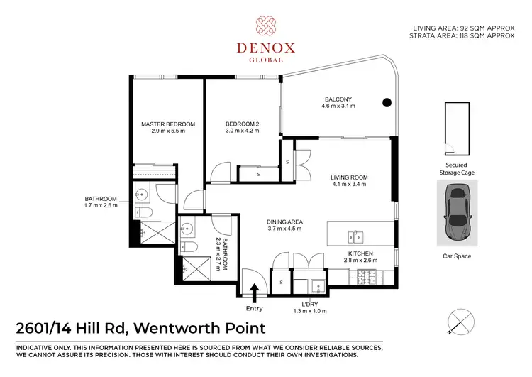 Floorplan of Homely apartment listing, 2601/14 Hill Road, Wentworth Point NSW 2127