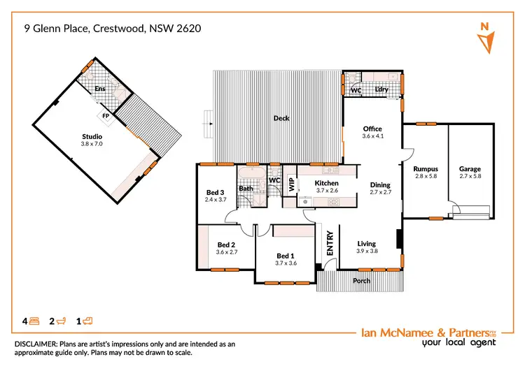 Floorplan of Homely house listing, 9 Glenn Place, Crestwood NSW 2620