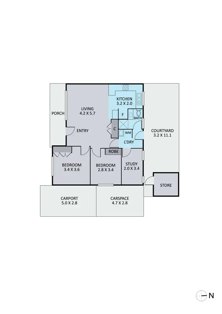 Floorplan of Homely unit listing, 2/35 Wantirna Road, Ringwood VIC 3134