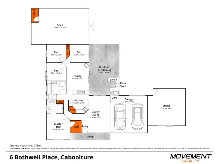 Floorplan of Homely house listing, 6 Bothwell Place, Caboolture QLD 4510