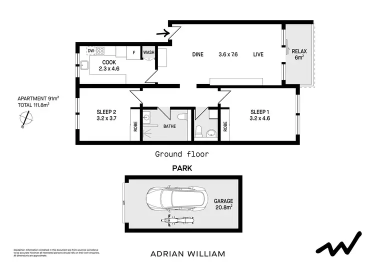 Floorplan of Homely apartment listing, 3/11-13 Abbotsford Parade, Abbotsford NSW 2046