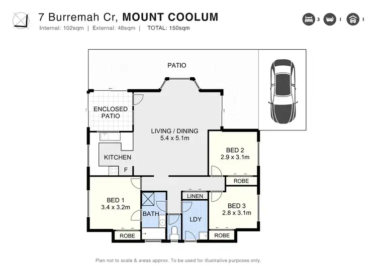 Floorplan of Homely house listing, 7 Burremah Crescent, Mount Coolum QLD 4573