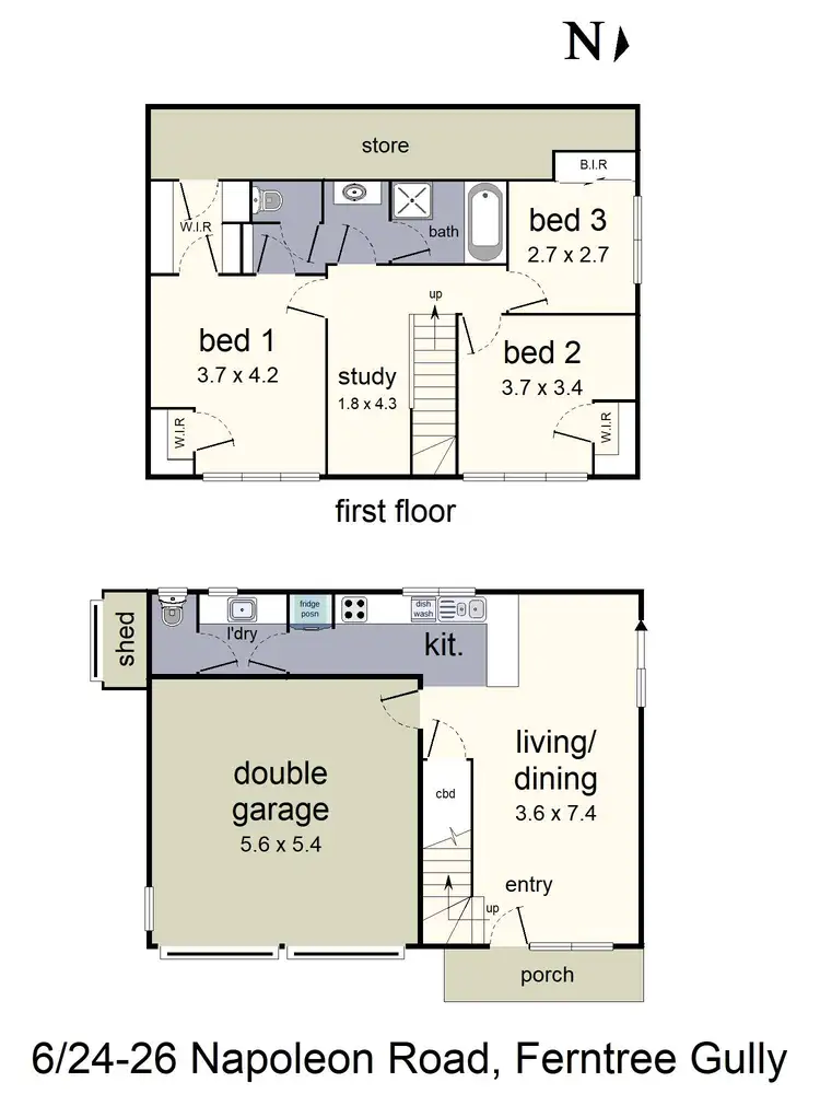 Floorplan of Homely townhouse listing, 6/24-26 Napoleon Road, Ferntree Gully VIC 3156