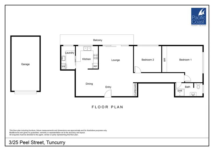 Floorplan of Homely unit listing, Level 1st/3/25 Peel Street, Tuncurry NSW 2428