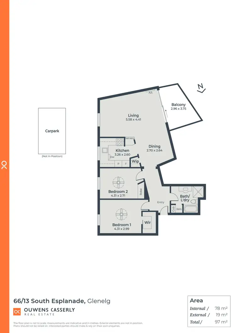 Floorplan of Homely apartment listing, 66/13 South Esplanade, Glenelg SA 5045