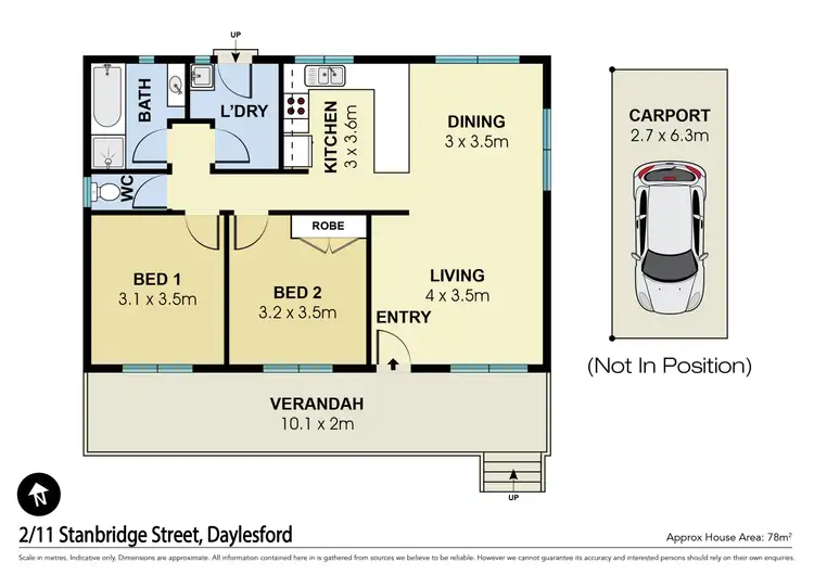 Floorplan of Homely unit listing, 2/11-13 Frazer Street, Daylesford VIC 3460