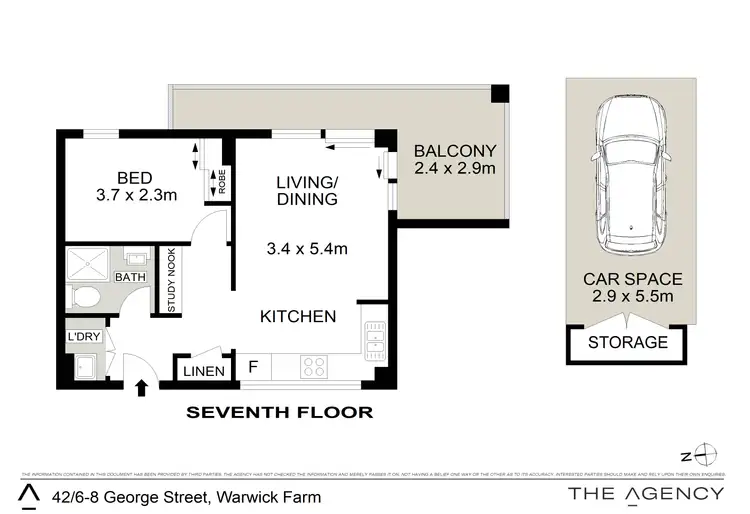 Floorplan of Homely unit listing, 42/6-8 George Street, Warwick Farm NSW 2170