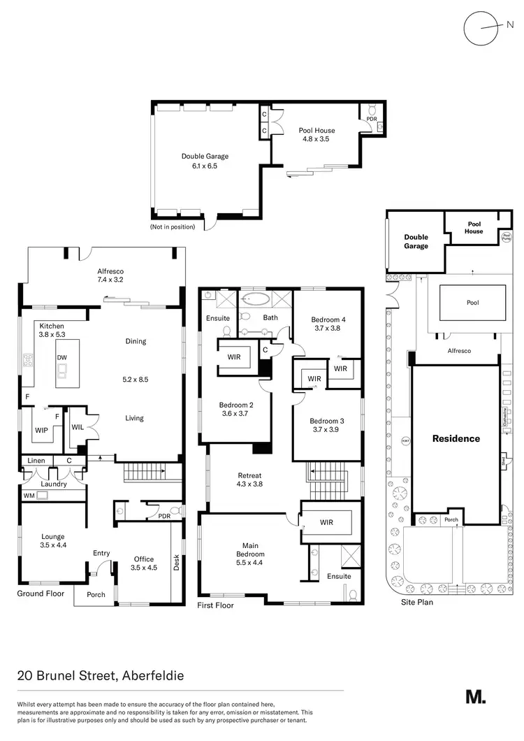 Floorplan of Homely house listing, 20 Brunel Street, Aberfeldie VIC 3040