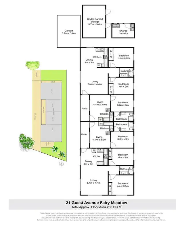Floorplan of Homely block of units listing, 21 Guest Avenue, Fairy Meadow NSW 2519