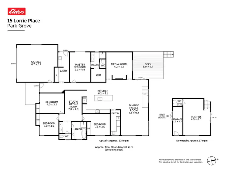 Floorplan of Homely house listing, 15 Lorrie Place, Park Grove TAS 7320