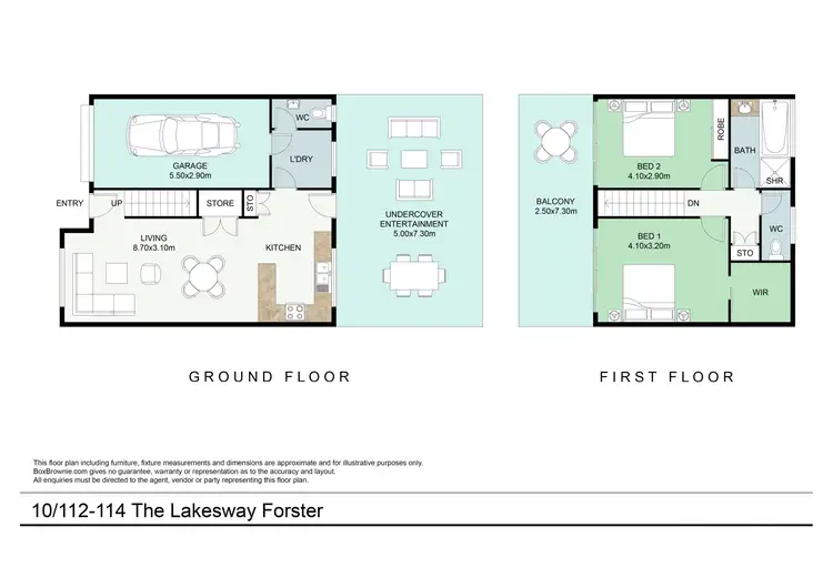Floorplan of Homely townhouse listing, 10/112-114 The Lakes Way, Forster NSW 2428