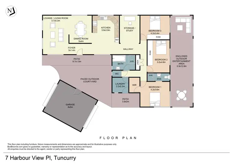 Floorplan of Homely house listing, 7 Harbour View Place, Tuncurry NSW 2428