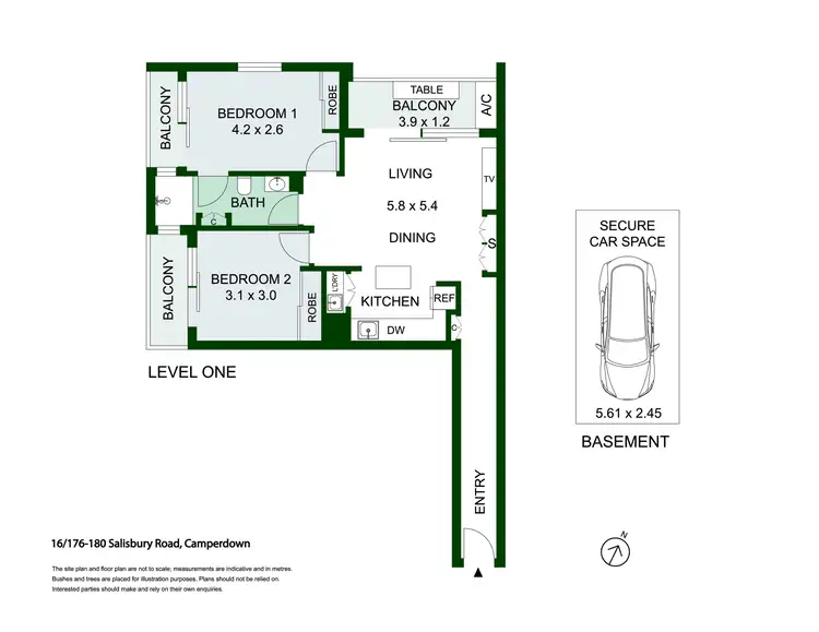 Floorplan of Homely apartment listing, 16/176-180 Salisbury Road, Camperdown NSW 2050
