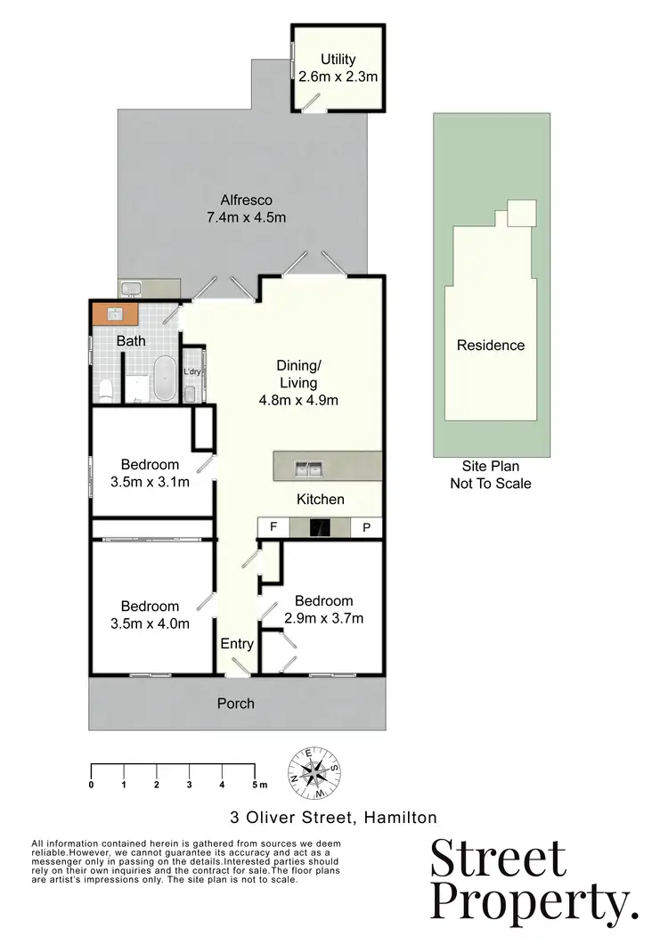 Floorplan of Homely house listing, 3 Oliver Street, Hamilton NSW 2303