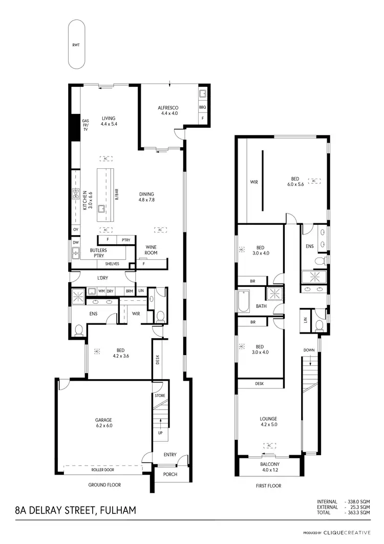 Floorplan of Homely house listing, 8A Delray Street, Fulham SA 5024