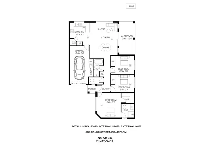 Floorplan of Homely house listing, 38B Baloo Street, Ingle Farm SA 5098