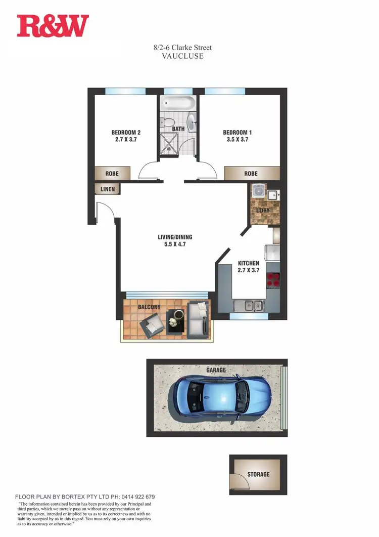 Floorplan of Homely apartment listing, 8/2-6 Clarke Street, Vaucluse NSW 2030