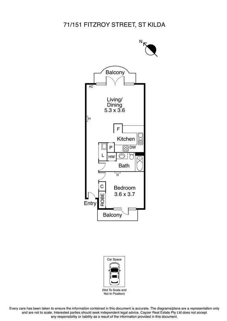 Floorplan of Homely apartment listing, 71/151 Fitzroy Street, St Kilda VIC 3182