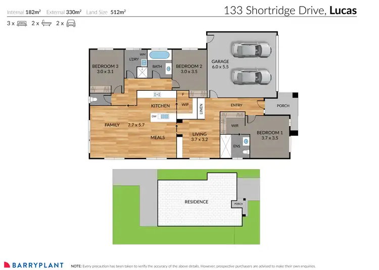 Floorplan of Homely house listing, 133 Shortridge Drive, Lucas VIC 3350