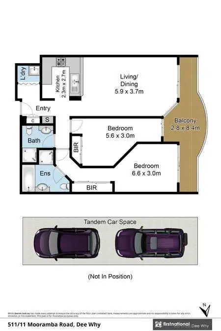 Floorplan of Homely unit listing, 511/11 Mooramba Road, Dee Why NSW 2099