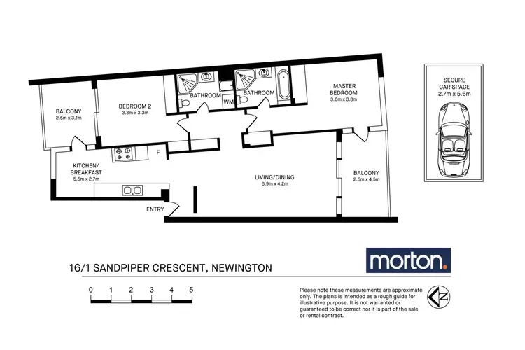 Floorplan of Homely unit listing, 16/1 Sandpiper Crescent, Newington NSW 2127