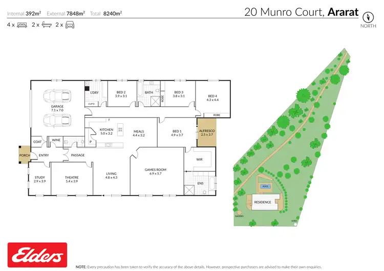 Floorplan of Homely house listing, 20 Munro Court, Ararat VIC 3377