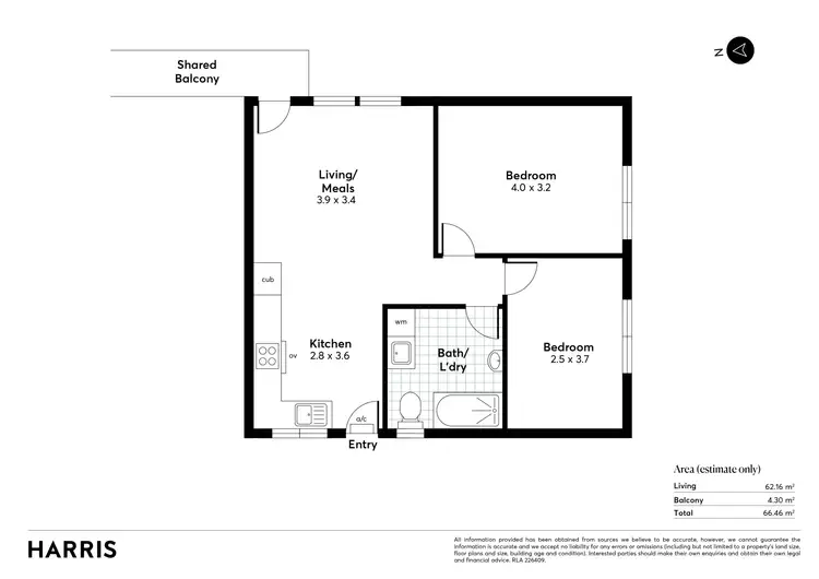Floorplan of Homely unit listing, 4/6 Kintore Avenue, Kilburn SA 5084