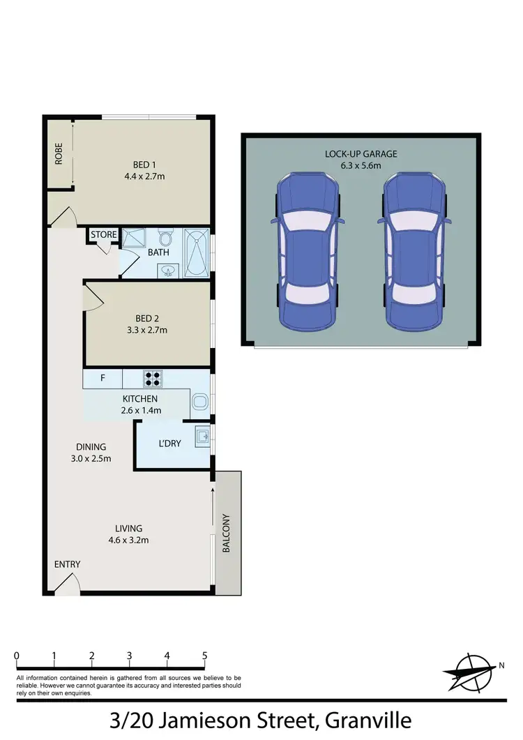 Floorplan of Homely unit listing, 3/20 Jamieson Street, Granville NSW 2142