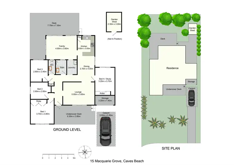 Floorplan of Homely house listing, 15 Macquarie Grove, Caves Beach NSW 2281