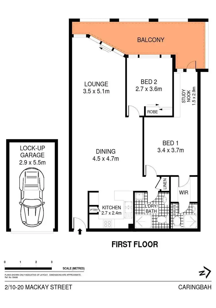 Floorplan of Homely apartment listing, 2/10-20 Mackay Street, Caringbah NSW 2229