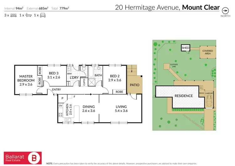 Floorplan of Homely house listing, 20 Hermitage Avenue, Mount Clear VIC 3350
