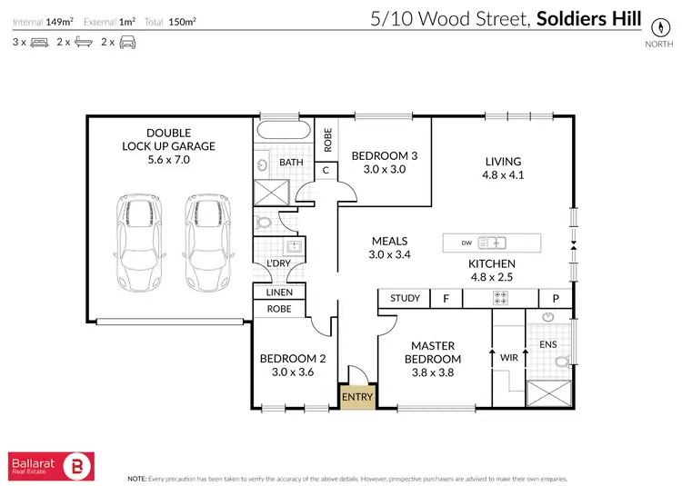 Floorplan of Homely unit listing, 5/10 Wood Street, Soldiers Hill VIC 3350