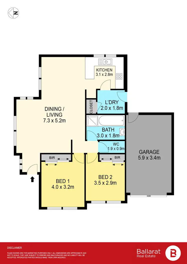 Floorplan of Homely unit listing, 1/97 Albert Street, Sebastopol VIC 3356