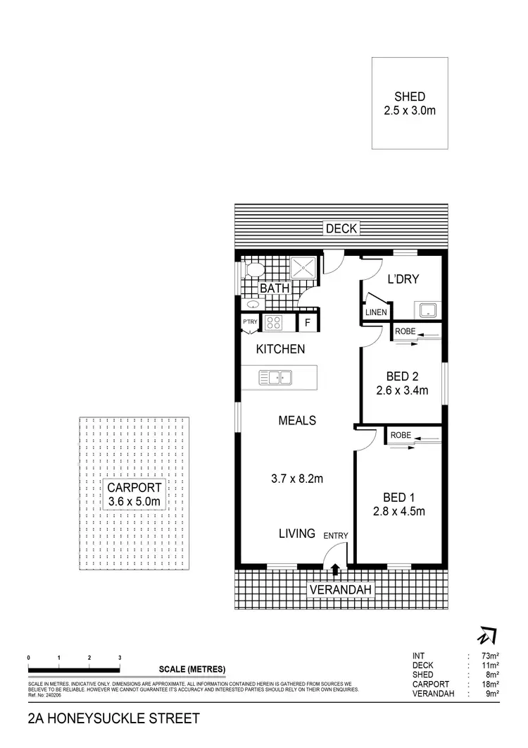 Floorplan of Homely house listing, 2A Honeysuckle Street, Eaglehawk VIC 3556