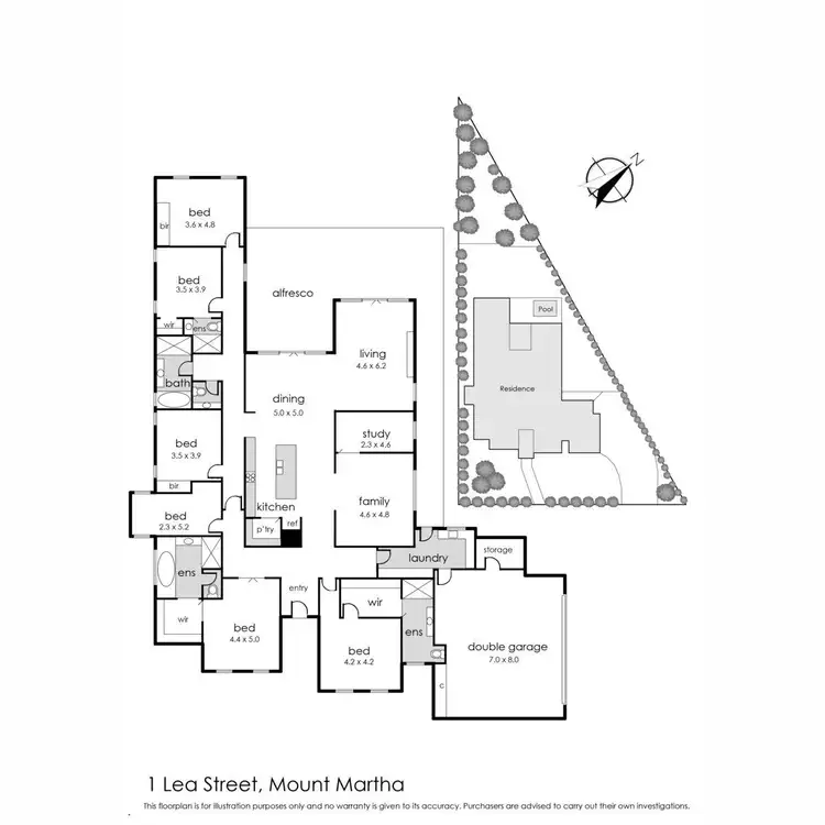 Floorplan of Homely house listing, 1 Lea Street, Mount Martha VIC 3934