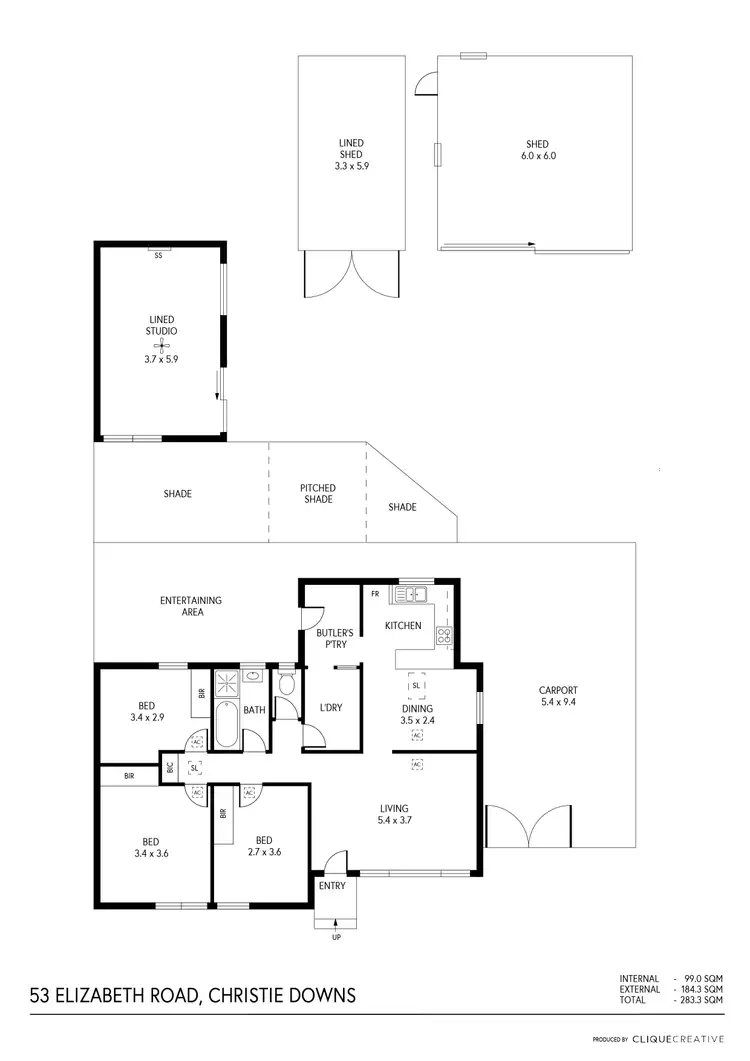 Floorplan of Homely house listing, 53 Elizabeth Road, Christie Downs SA 5164