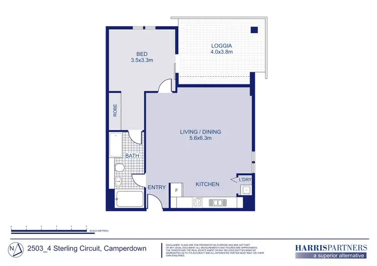 Floorplan of Homely unit listing, 2503/4 Sterling Circuit, Camperdown NSW 2050
