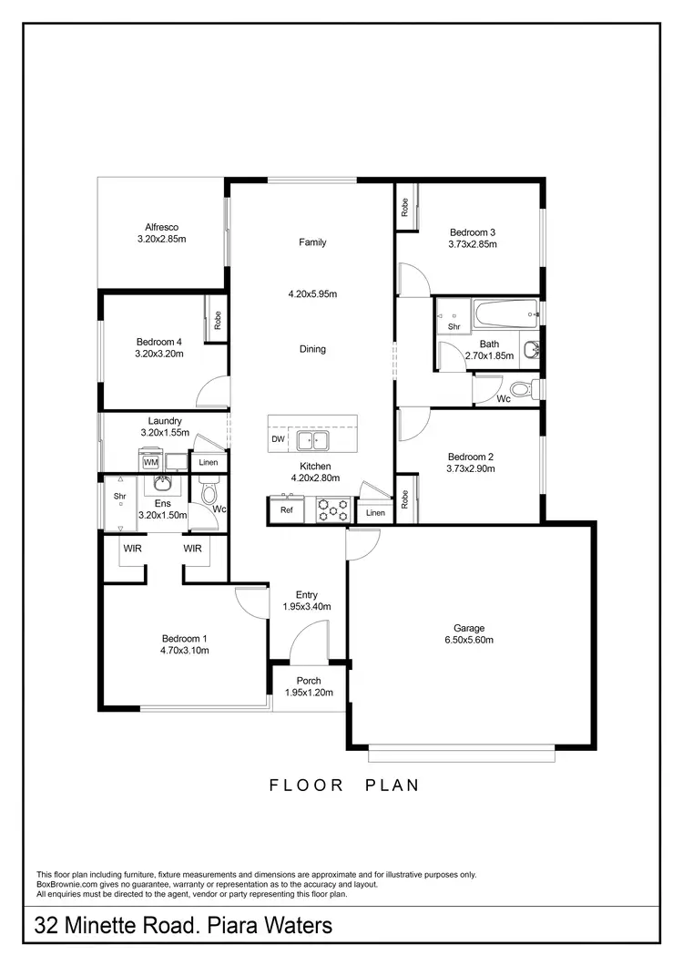 Floorplan of Homely house listing, 32 Minette Road, Piara Waters WA 6112