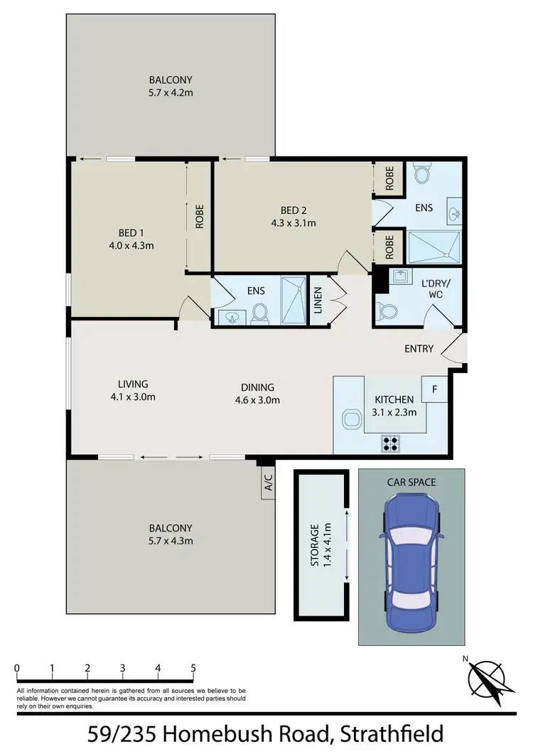 Floorplan of Homely unit listing, 59/235 Homebush Road, Strathfield NSW 2135